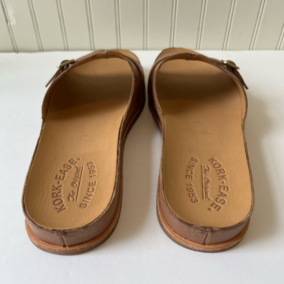 KORK-EASE DOWNEY BROWN LEATHER SLIDES | SIZE: 8 | EXCELLENT PRE-OWNED CONDITION - Picture 4 of 10